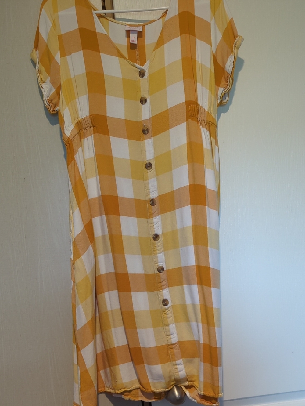 Isabel Maternity by Ingrid & Isabel Yellow and White Gingham Blouse